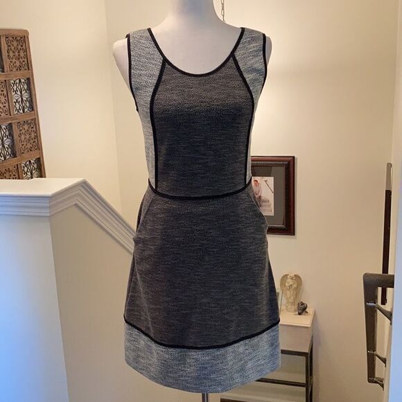 41 HAWTHORN Gray/Black Sleeveless Knit Dress S EUC - Picture 1 of 8